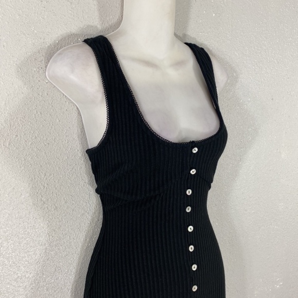 Lovers + Friends Tatiana Black Tank Button Down Mini Dress C.C10 - Picture 5 of 12